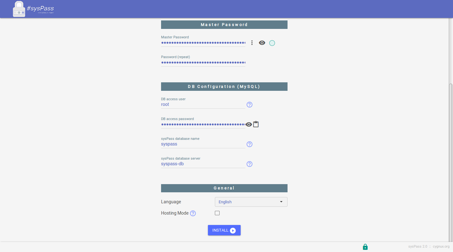 sysPass one step installer