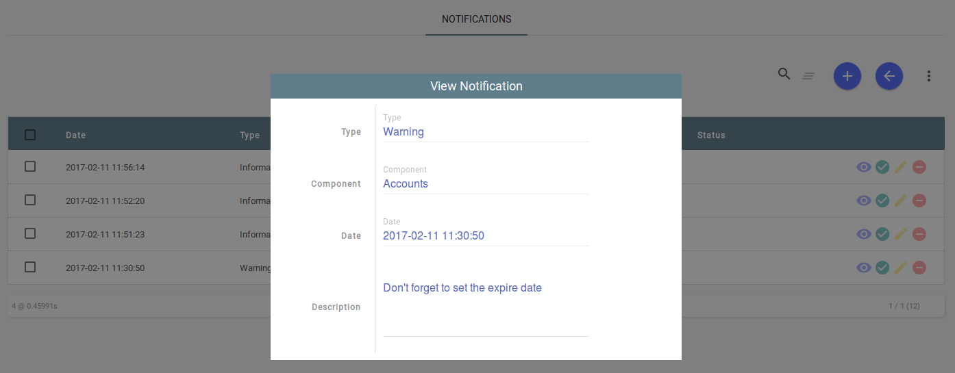 In-app notifications